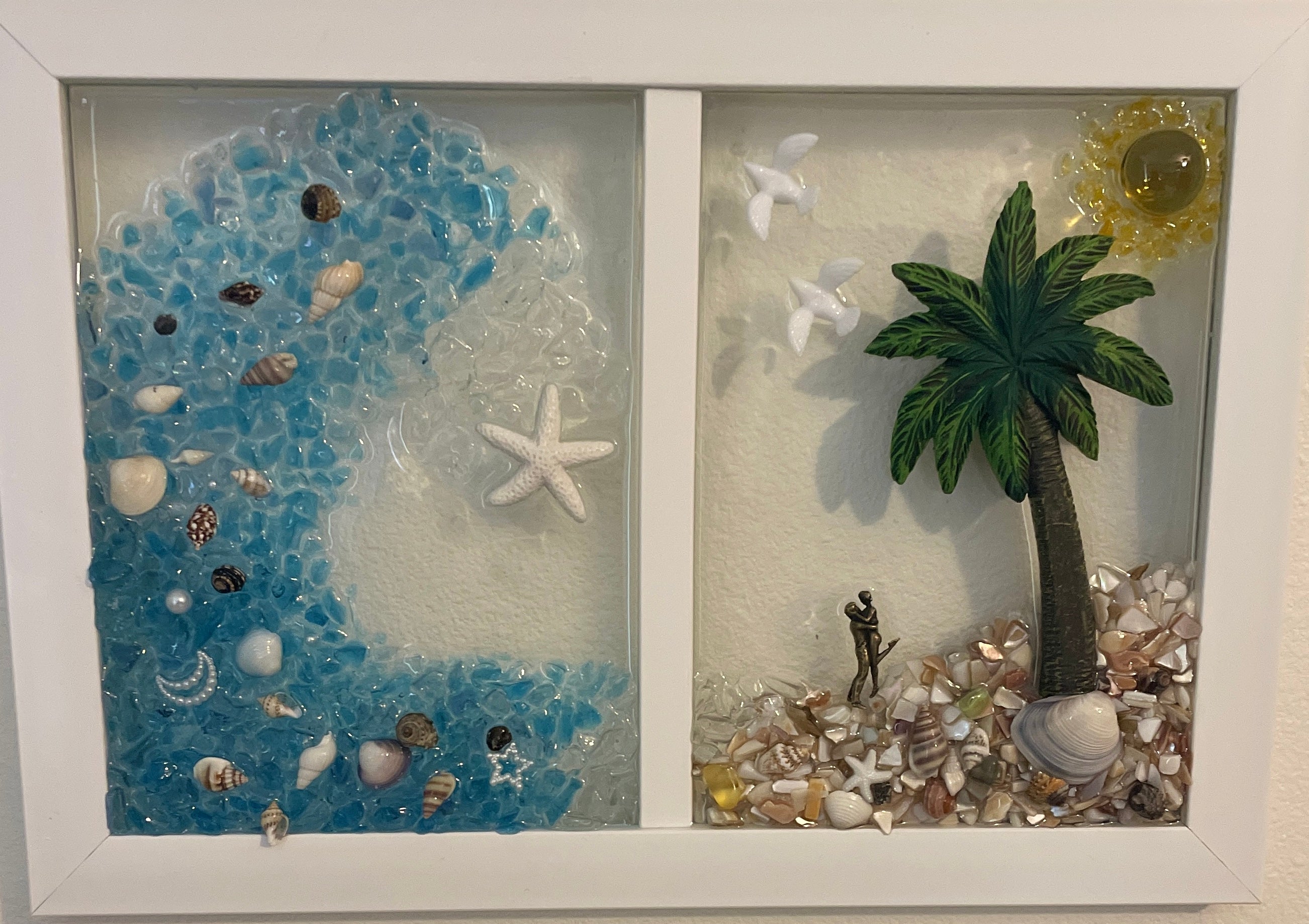 Split Picture with Beach Scene - 12" x 8"