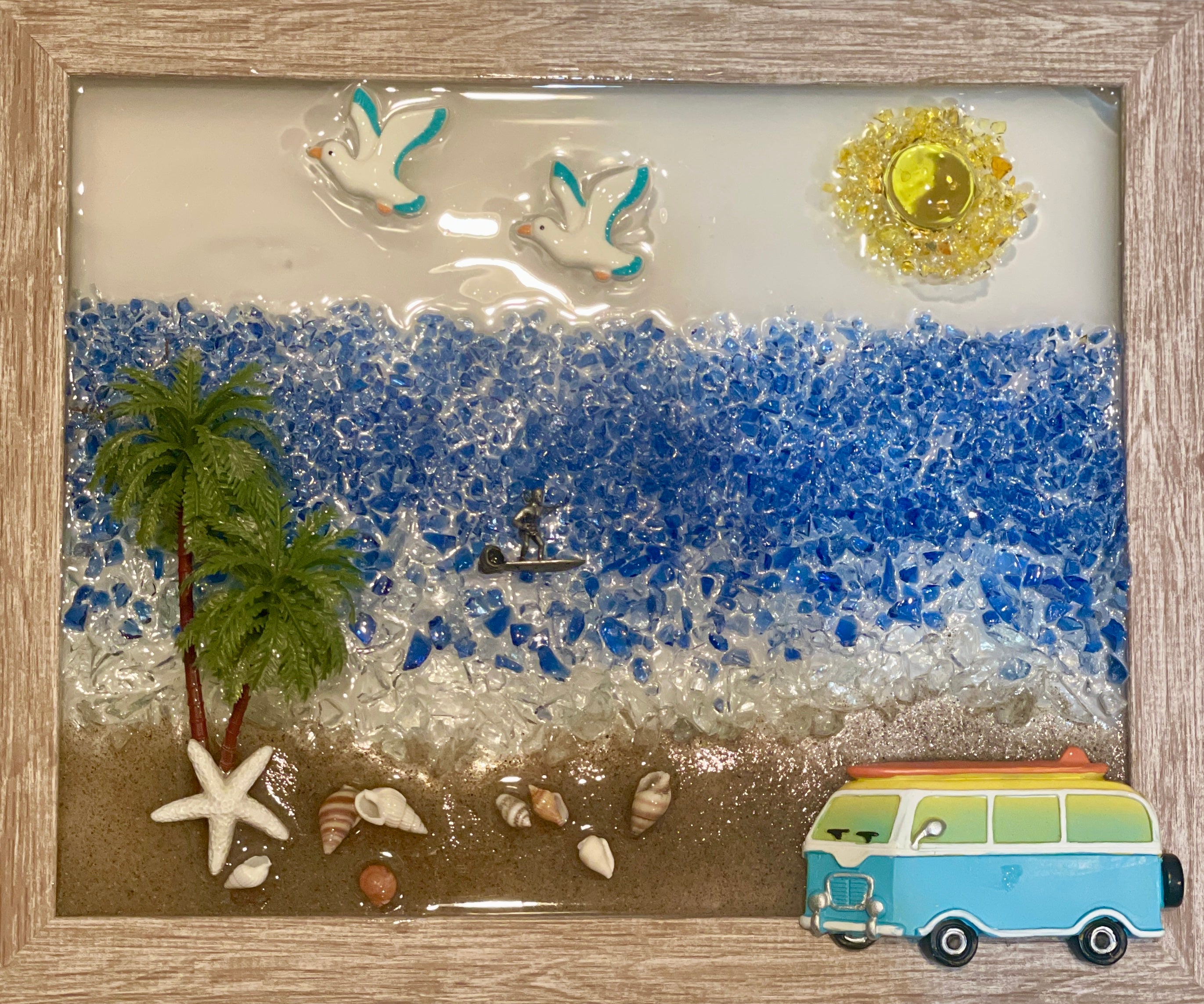 VW Bus Beach Adventure - 8" x 10" | Beach Vibe