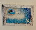 Beach Wave 4" x 6" with Starfish and Ventura, CA marker - Crushed Glass Picture