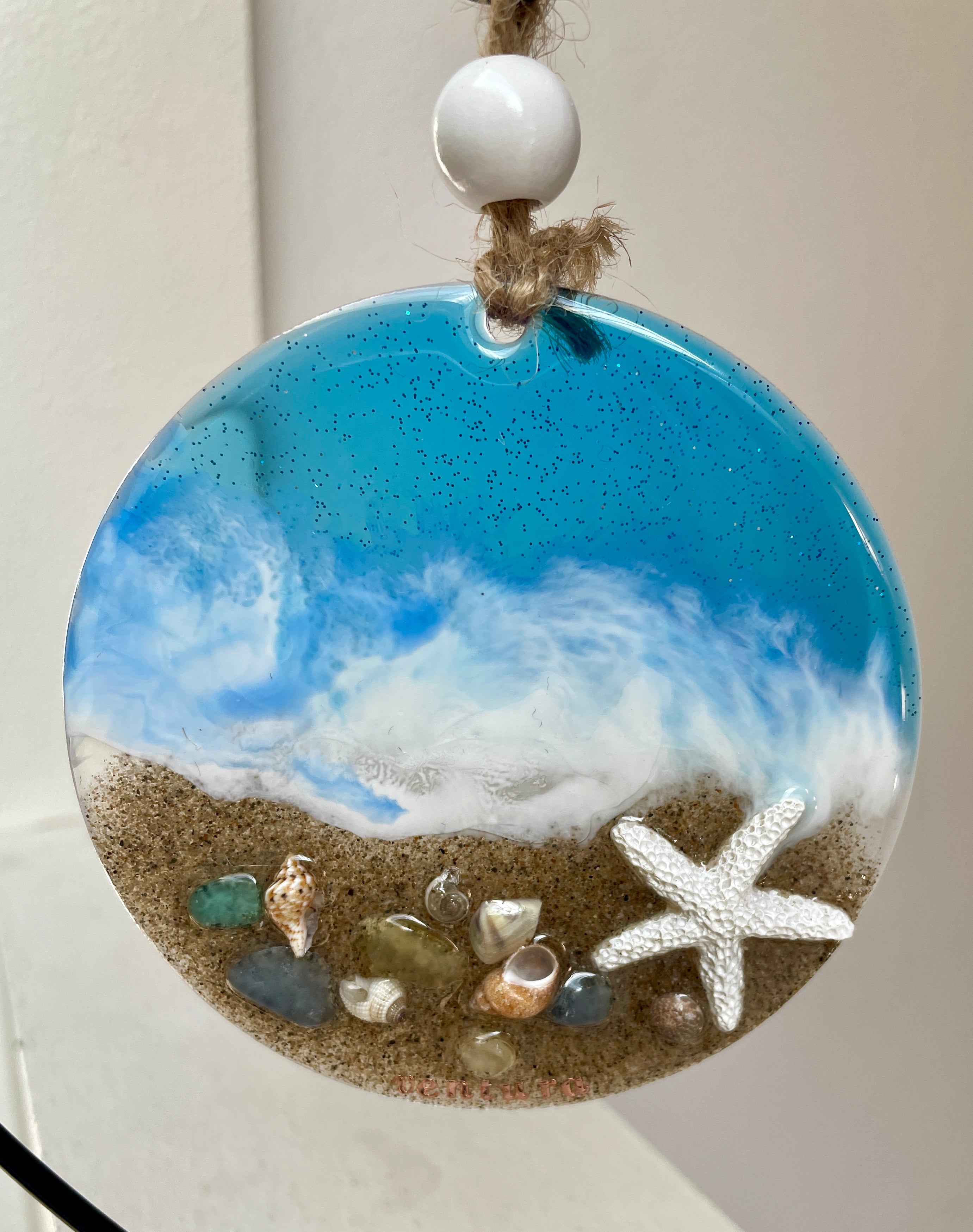 Beach Themed Ornament with Display Stand
