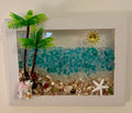Dog Daze Afternoon - 5" x 7" Crushed Glass Coastal Art
