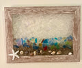Beach Scene with Faux Sea Glass – 5" x 7" Coastal Wall Art | Beach Vibe