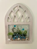 Turtles under the Sea! – 12" x 18" Coastal Crushed Glass Wall Art