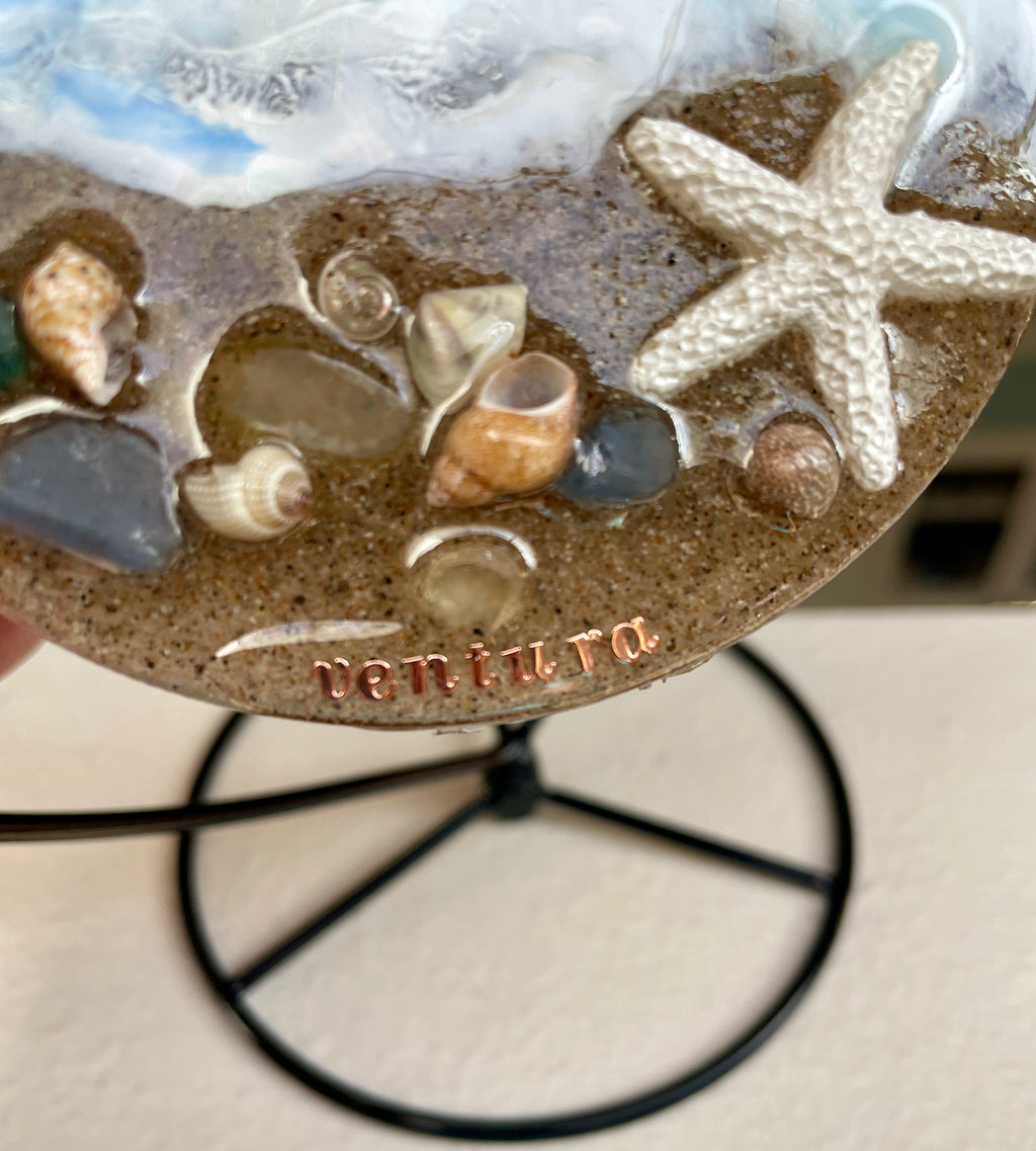 Beach Themed Ornament with Display Stand