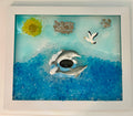 8" x 10" Dolphins Frolicking in the Ocean with "Ventura, CA" Embedded in the Design