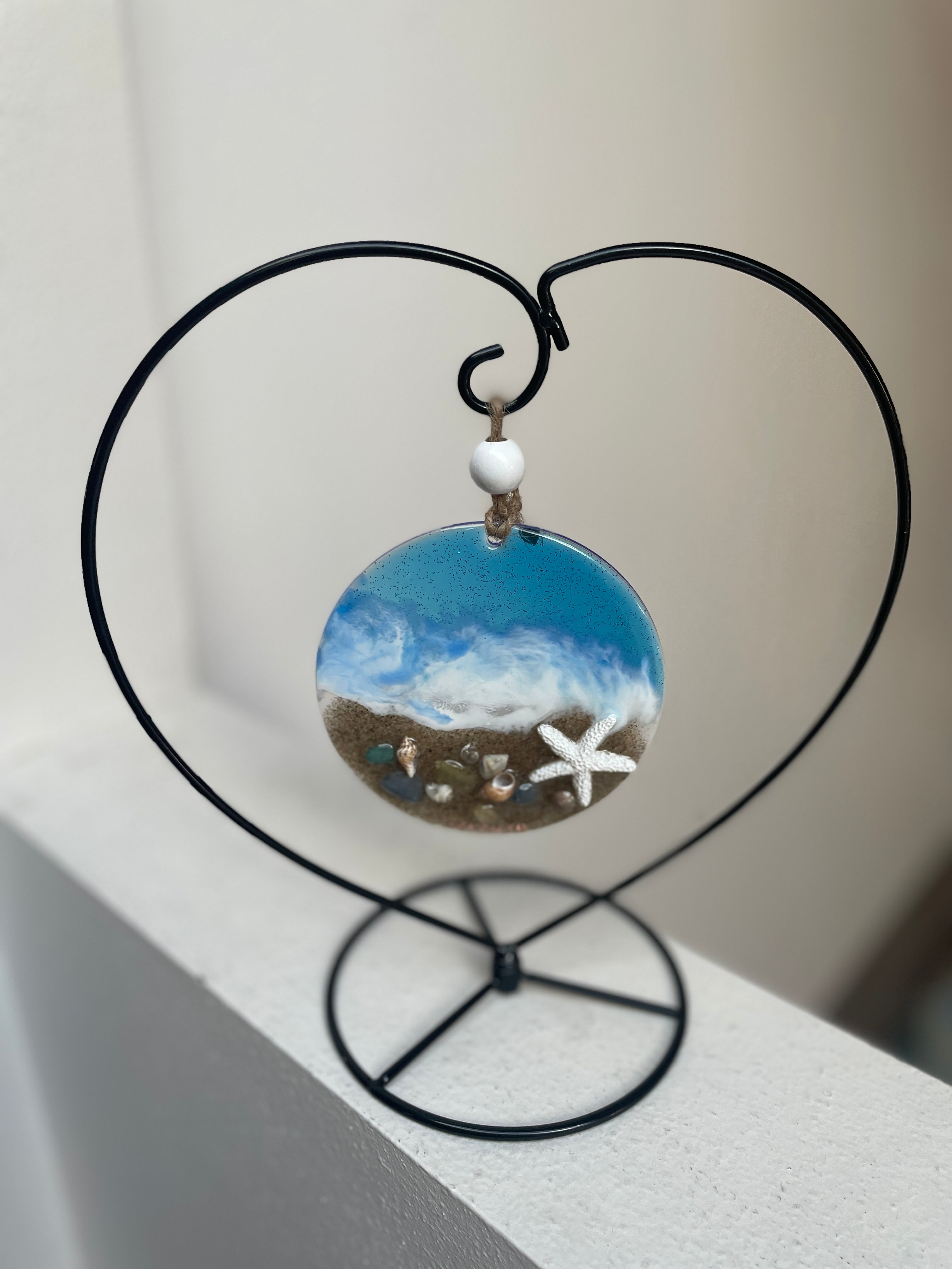 Beach Themed Ornament with Display Stand