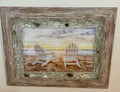 5" x 7" Picture of Two Chairs on the Beach - Crushed Glass