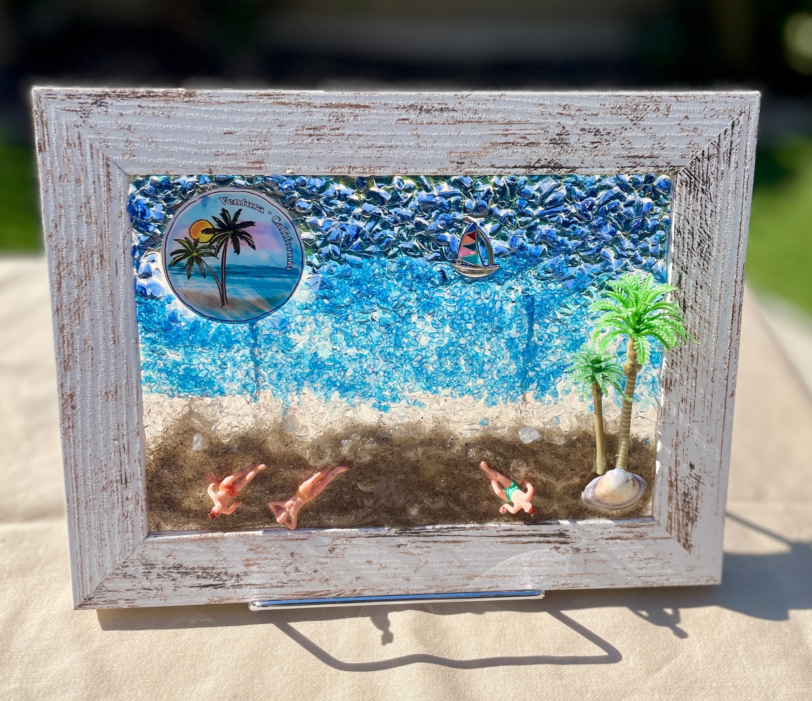 People on Beach with Ventura California Sticker - 5" x 7" | Beach Vibe