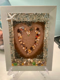 Heart Designed Picture with Shells, Turtles & Resin Starfish – 5" x 7"