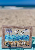 Beach Scene with saying "The Beach is Calling and I Must Go" - 5" x 7"