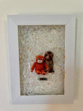Punch the Japanese Macaque and his Stuffed Companion - 4" x 6"