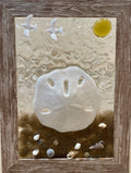 Real sand with Large Sand Dollar - 4" x 6" | Beach Vibe Designs