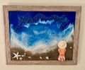 Beach Babe with Glass of Wine – 8" x 10" Coastal Wall Art