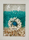 Ventura Beach Sign on Resin Sea Coral with Clouds and Seagulls - 5" x 7" | Beach Vibe