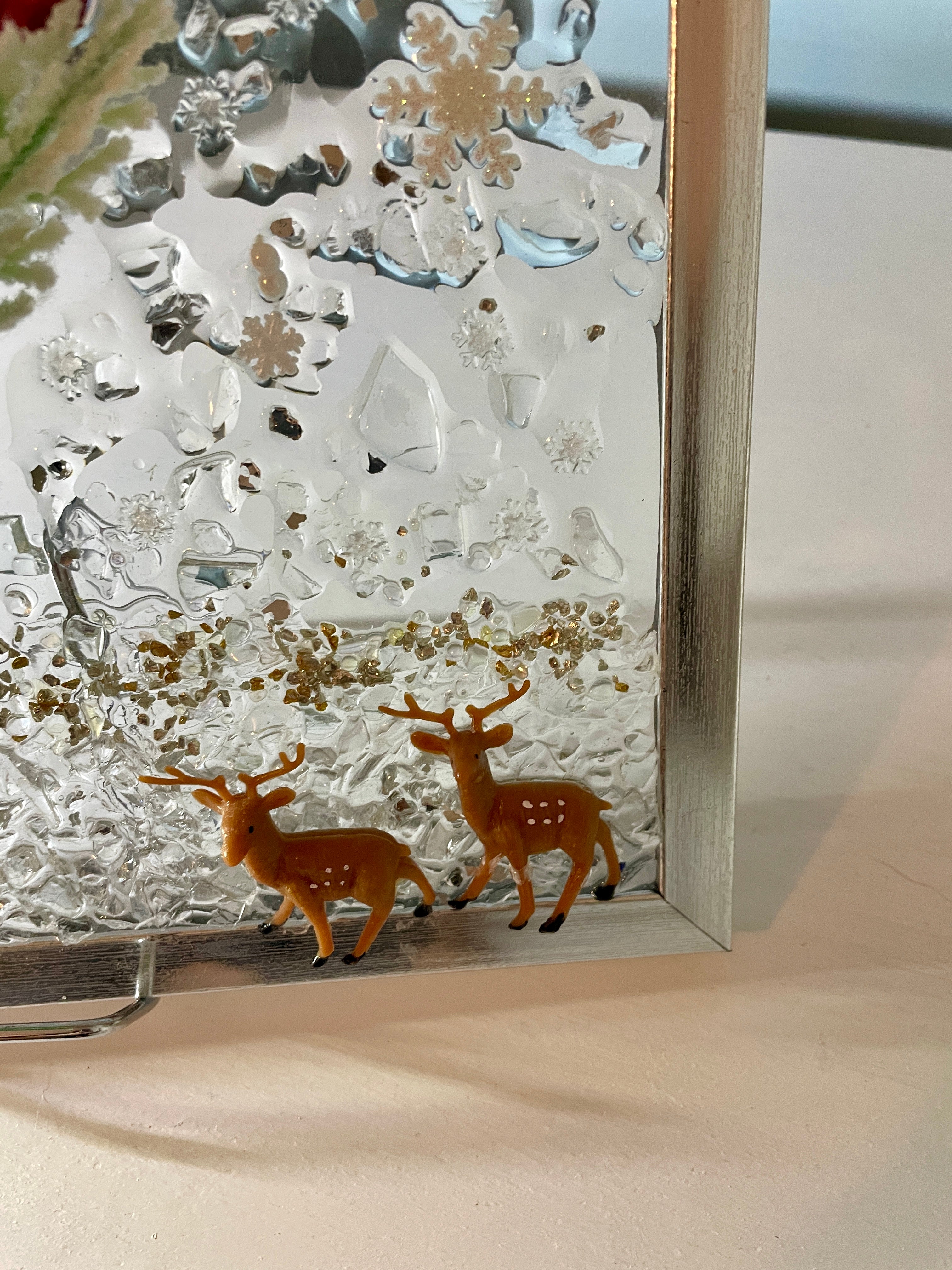 Cardinal Crushed Glass Picture - Inspirational Beach Decor