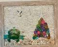 Crab Decorating Tree Made with Shells - 8" x 10" | Beach Vibe