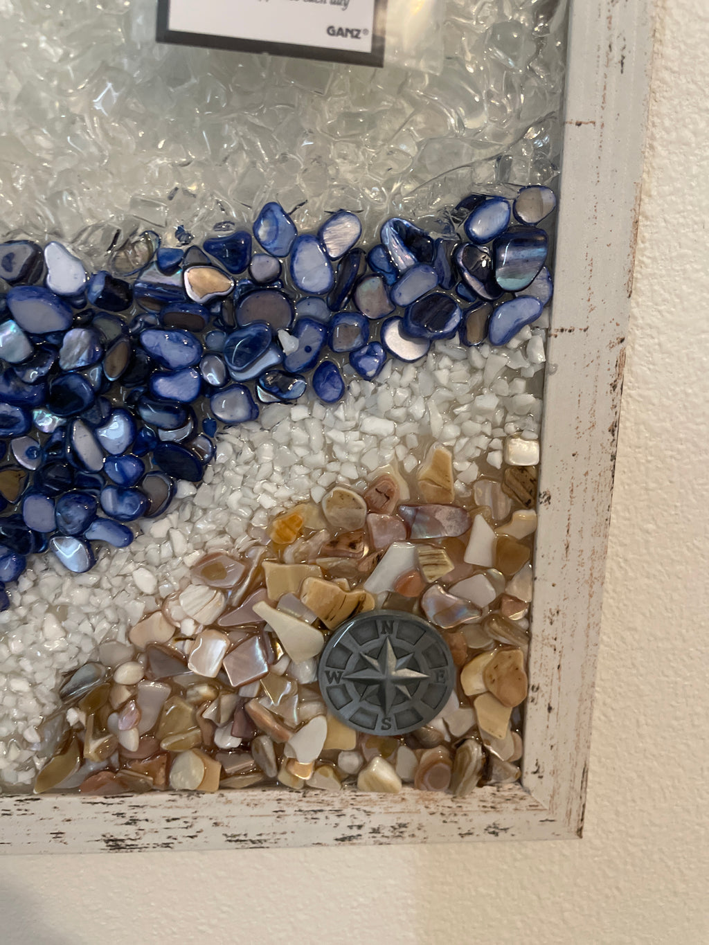 "Life is a Journey" Sailboat - 8x10 Inspirational Coastal Crushed Glass Art