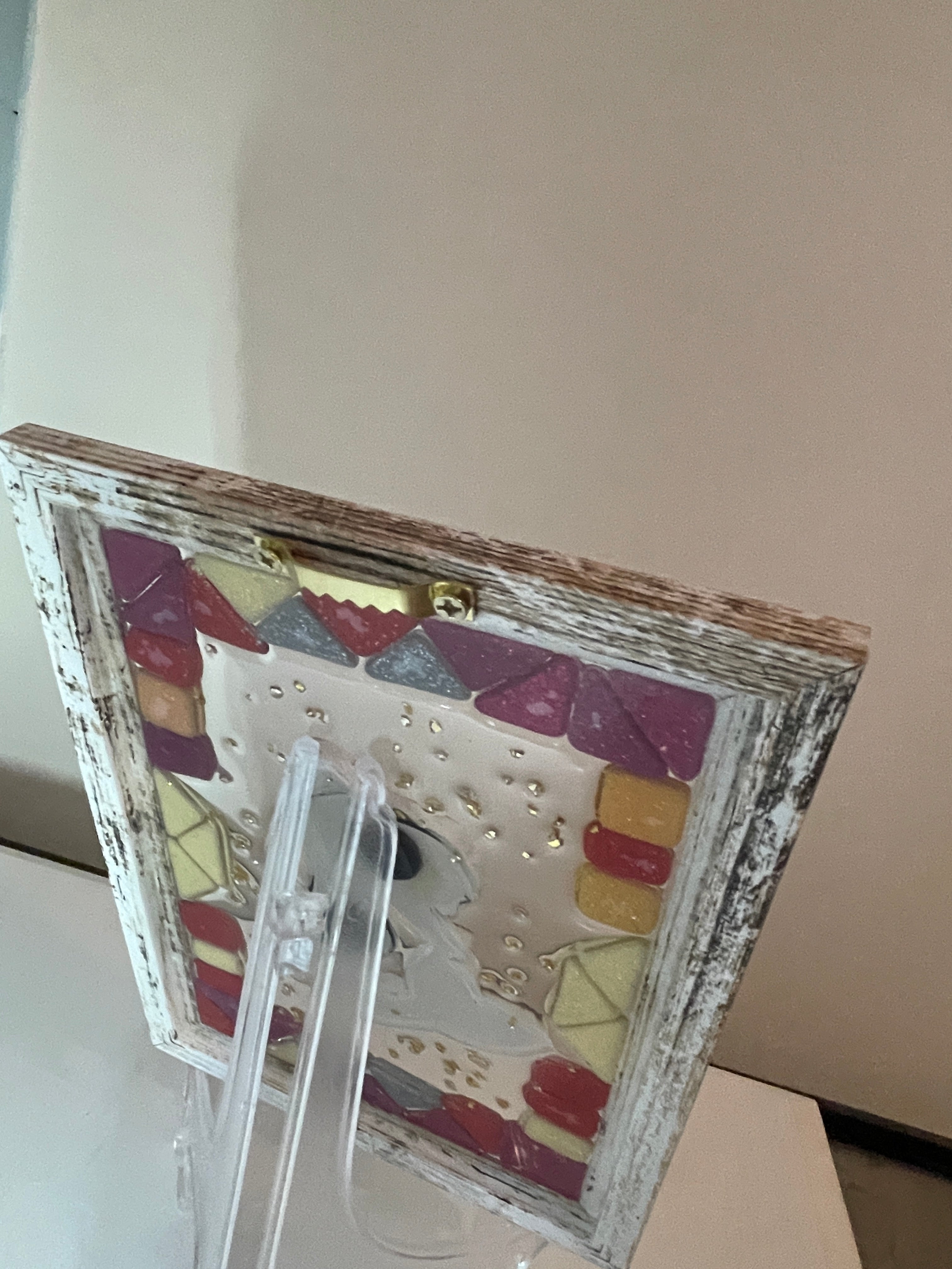 5" x 7" Ceramic Mermaid Coastal Art with Glittering Tiles - Beach Vibe Designs